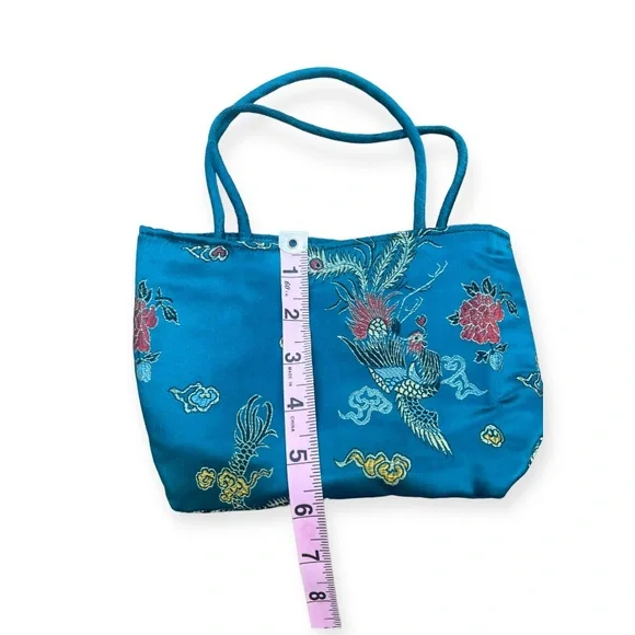 Kimera Turquoise Blue Colorful Designs Small Purse - Picture 5 of 8